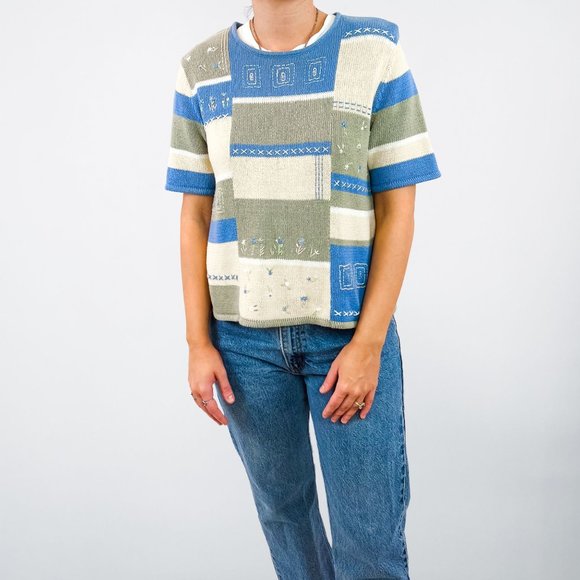 Vintage Mix Patterned Embroidered Top - Picture 3 of 8